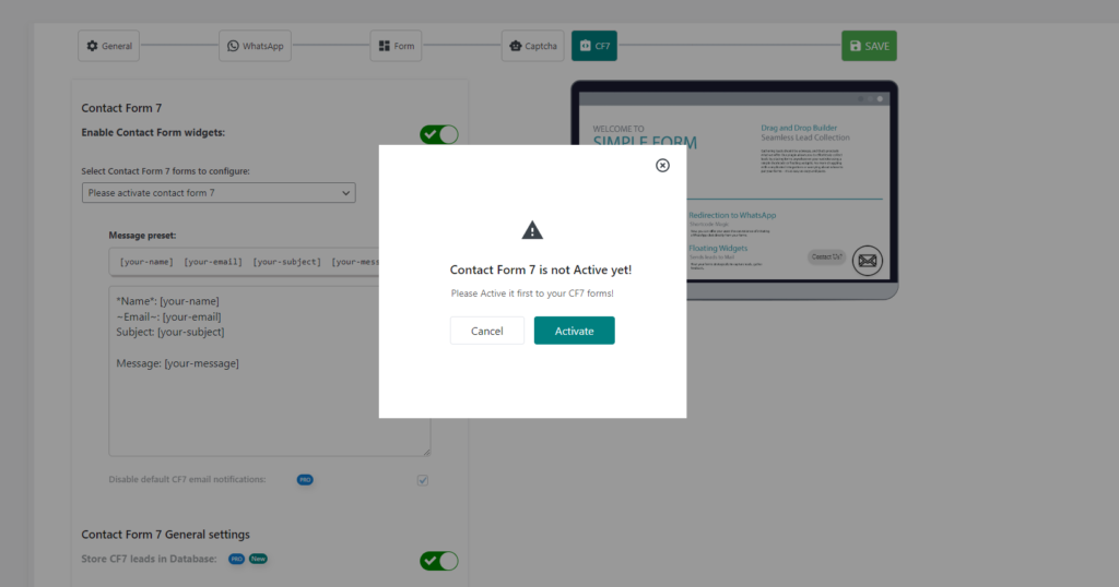 Install the Contact Form 7 Plugin with FormFlow
